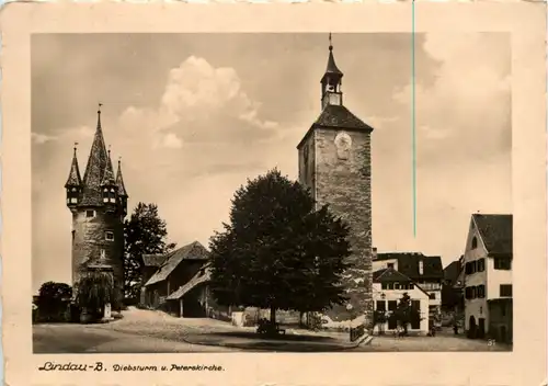 Lindau, Diebsturm u. Peterskirche -504844