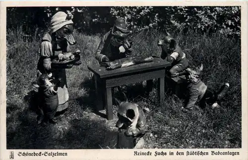 Schönebeck-Salzelmen,, Reinecke Fuchs in den städtischen Badeanlagen -505940