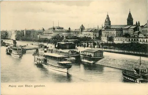 Mainz vom Rhein gesehen -505368