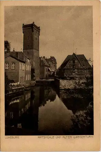 Lüneburg, Ratsmühle und alter Wasserturm -505082