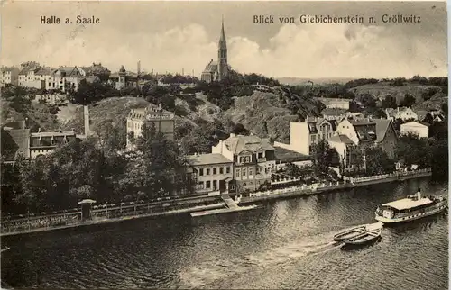 Halle (Saale), Blick von Giebichenstein n. Cröllwitz -505102