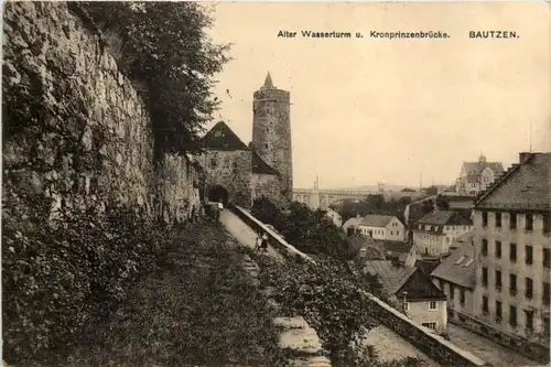 Bautzen, Alter Wasserturm u. Kronprinzenbrücke -505262