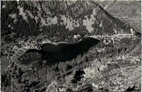 Champex, La Breya, vue sur la station -506226