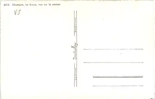 Champex, La Breya, vue sur la station -506226