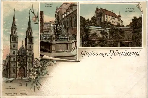 Gruss aus Nürnberg - Litho -476982