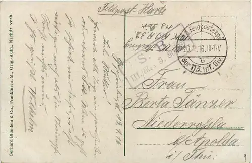 Metz - Generalkommando - Feldpost 113. Infanterie Division -477042