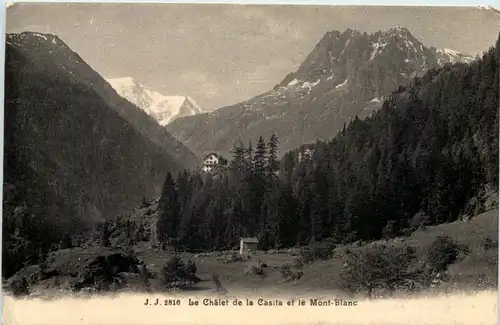 Le Chalet de la Casita et le Mont-Blanc -506216