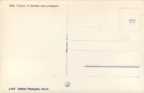 Basel, St. Antoniuskirche mit Pfarrhaus -506124