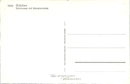 Grächen, Grächensee mit Weisshornkette -507590