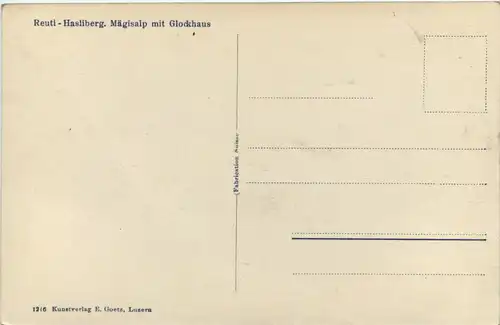 Reuti - Hasliberg, Mägisalp mit Glockhaus -506722