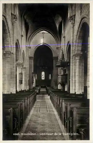 Neuchatel, Interieur de la Collegiale -506904