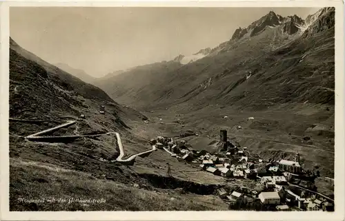 Hospental mit der Gotthardstrasse -507920