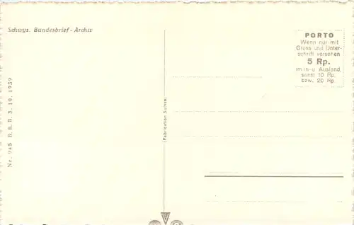 Schwyz, Bundesbrief - Archiv -507068