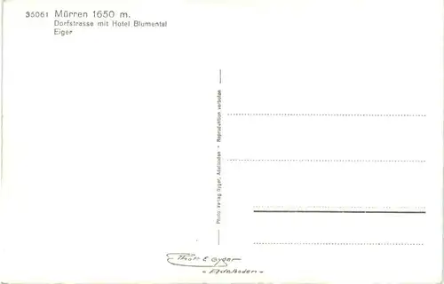 Mürren, Dorfstrasse mit Hotel Blumental - Eiger -508250
