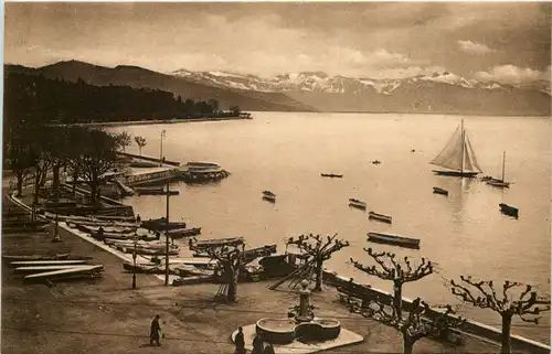 Ouchy, Le Quai et les Alpes Vaudoises -508350