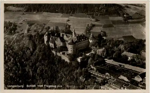 Langenburg, Schloss vom Flugzeug aus -505498