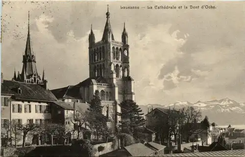 Lausanne, La Cathedrale et la Dent dOche -507422