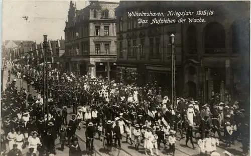Wilhelmshaven - Aufziehen der Wache 1915/16 - Marine Schiffspost -481120