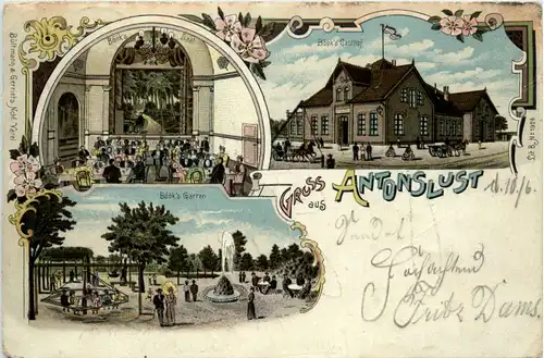 Wilhelmshaven - Gruss aus Antonslust - Bööks Gasthof - Litho -481240