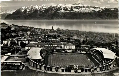Lausanne, Le Stade Olympique et les Alpes de la Savoie -508286