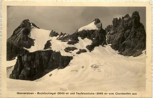 Glarneralpen, Bocktschingel und Teufelsstöcke vom Claridenfirn aus -507744