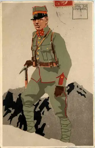 Schweizer Armee - Felduniform - Künstler Emil Huber -605246