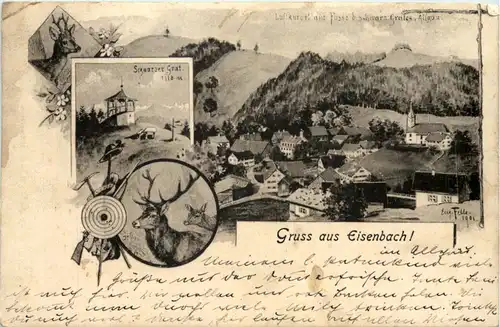 Gruss aus Eisenbach - Künstler-AK Eugen Felle Isny -605990