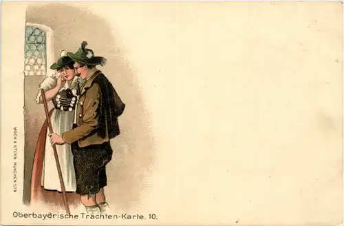 Oberbayrische Trachten Karte - Litho - Künstler-AK Eugen Felle -606050