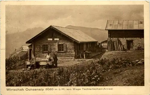 Arosa, Wirtschaft Ochsenalp am Wege Tschiertschen-Arosa -508184