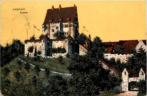 Leipheim Schloss - Künstler-AK Eugen Felle -605820