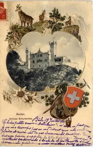 Baden - Schloss Schartenfels - Litho -605526