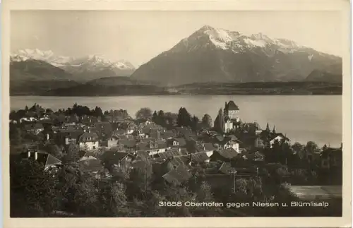 Oberhofen gegen Niesen u. Blümlisalp -506818