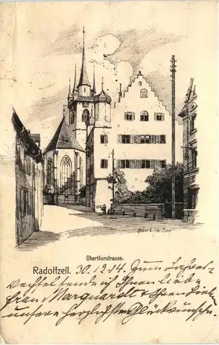 Radolfzell - Oberthorstrasse - Künstler-AK Eugen Felle -606000