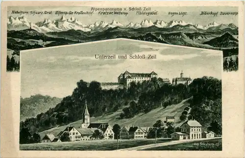 Untrzeil und Schloss Zeil - Künstler-AK Eugen Felle -606530
