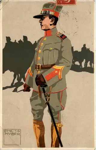 Schweizer Armee - Felduniform - Künstler Emil Huber -605244