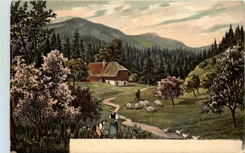 Schwarzwald - Frühling - Künstlerkarte -605516