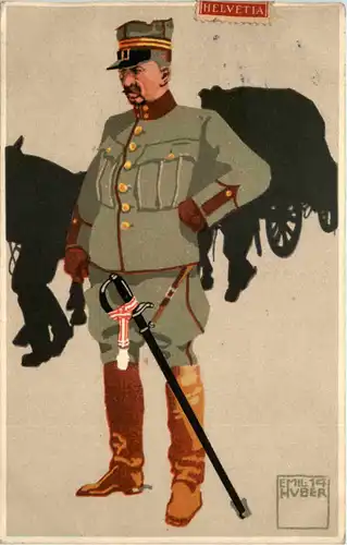 Schweizer Armee - Felduniform - Künstler Emil Huber -605242