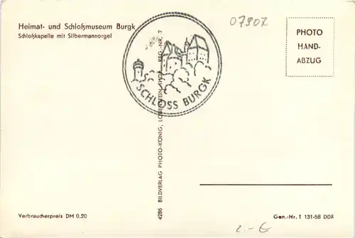 Heimat- und Schlossmuseum Burgk, Schlosskapelle mit Silbermannorgel -377254