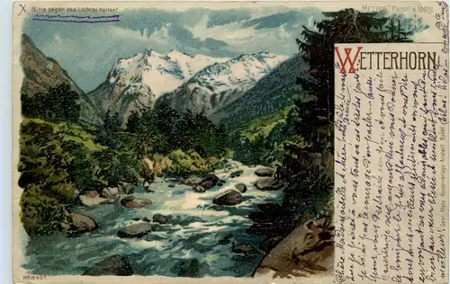 Wetterhorn - Halt gegen Licht - Meteor - Litho -605528