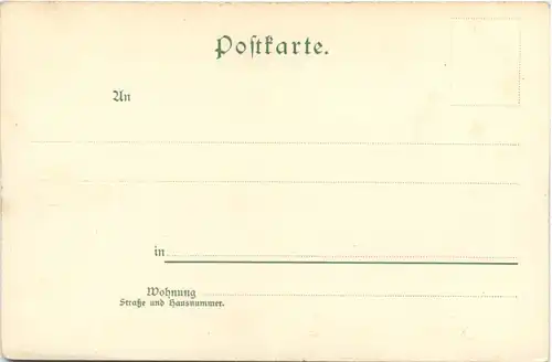 Briefmarken auf Ansichtskarte - Litho -482736