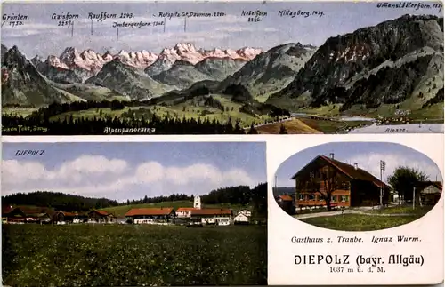 Diepolz - Gasthof zur Traube - Künstler-AK Eugen Felle -605696