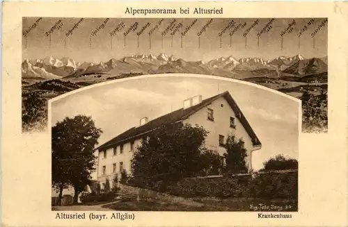 Altusried - Krankenhaus - Künstler-AK Eugen Felle -606346