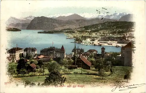 Luzern, und die Alpen -507398