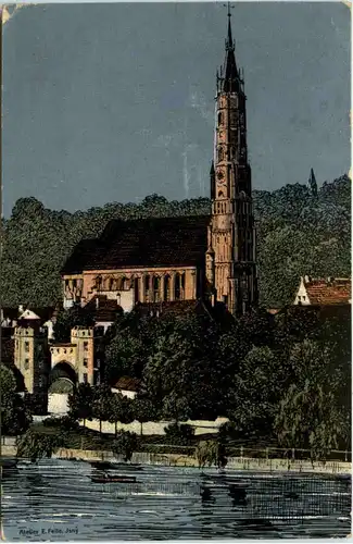 Landshut - Martinskirche - Künstler-AK Eugen Felle -606880