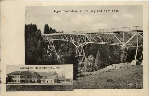 Gasthaus zur Tobelbrücke - Künstler-AK Eugen Felle - Maierhöfen -605748