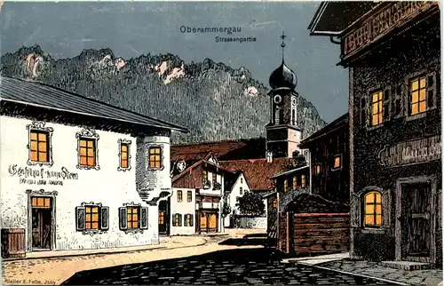 Oberammergau - Künstler-AK Eugen Felle -605808