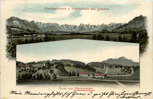 Gruss aus Werdenstein - Künstler-AK Eugen Felle - Immenstadt -605762