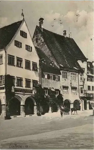 Alt-Isny - Partie am Marktplatz - Künstler-AK Eugen Felle -607080