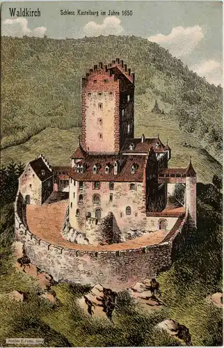 Waldkirch - Schloss Kastelburg im Jahre 1650 - Künstler-AK Eugen Felle -606128