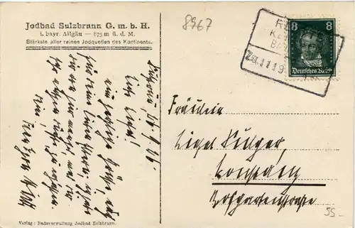 Jodbad Sulzbrunn - Künstler-AK Eugen Felle -607026